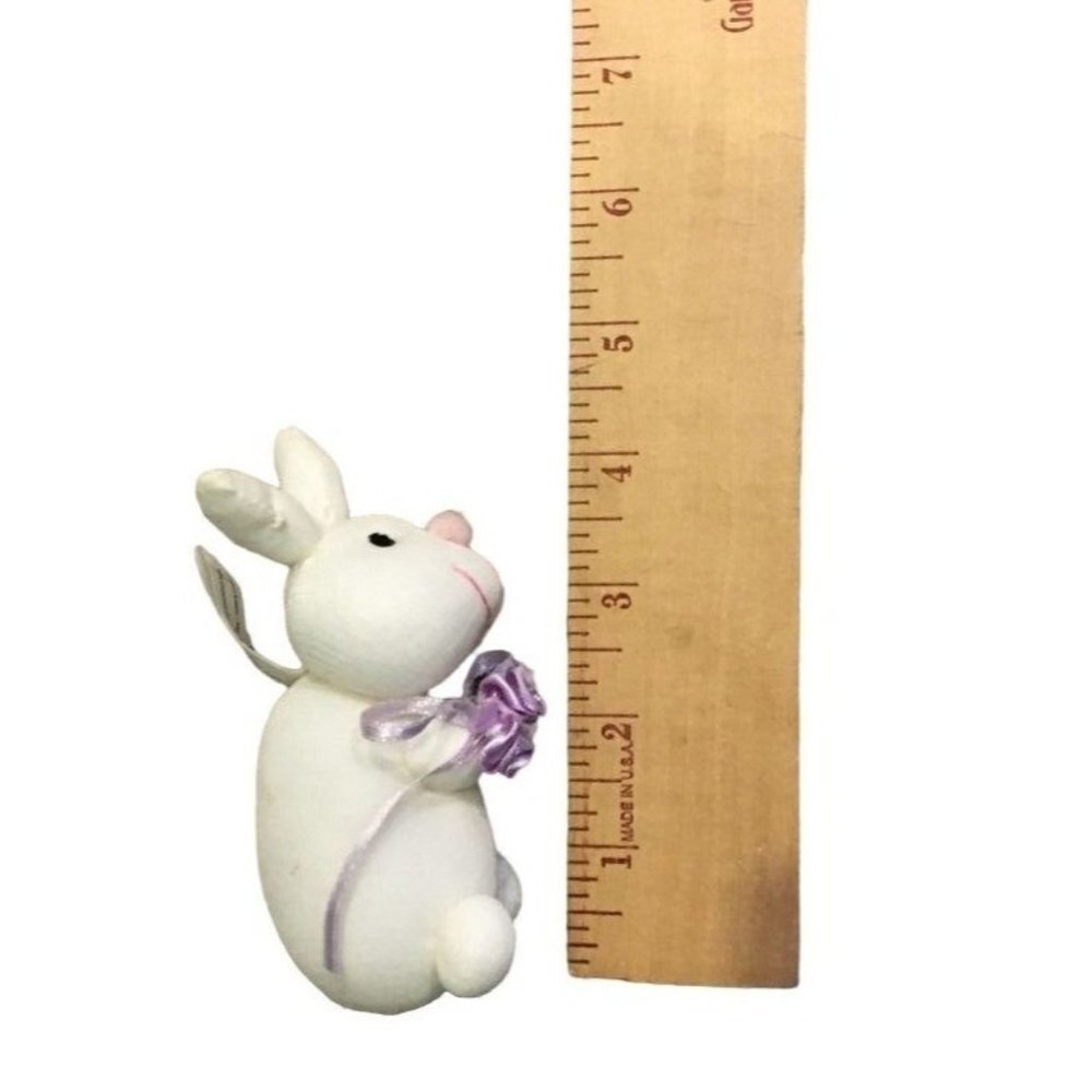 Vintage‎ Wang's International Bunny Rabbit Mini Bouquet Stuffed Plush Animal 4"